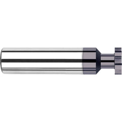 Harvey Tool - 1/2" Cut Diam, 1/4" Cut Width, 1/2" Shank, Straight-Tooth Woodruff Keyseat Cutter - Exact Industrial Supply