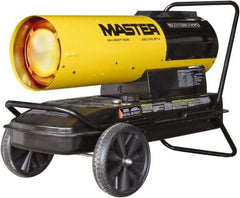 Master - 220,000 BTU Rating, Multi-Fuel Forced Air Heater - 5,500 Sq Ft Max Heating Area, 13 Gal Capacity, Fuel with Kerosene, Diesel & Fuel Oil - Americas Tooling