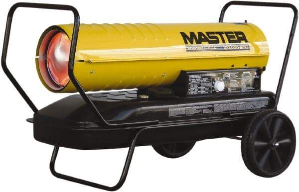 Master - 190,000 BTU Rating, Multi-Fuel Forced Air Heater - 4,750 Sq Ft Max Heating Area, 13 Gal Capacity, Fuel with Kerosene, Diesel & Fuel Oil - Americas Tooling