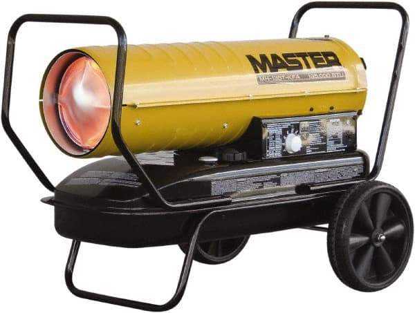 Master - 135,000 BTU Rating, Multi-Fuel Forced Air Heater - 3,375 Sq Ft Max Heating Area, 10 Gal Capacity, Fuel with Kerosene, Diesel & Fuel Oil - Americas Tooling