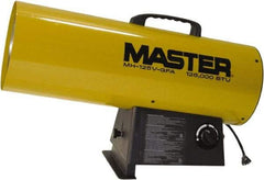 Master - 95,000 to 125,000 BTU Rating, Propane Forced Air Heater - 3,125 Sq Ft Max Heating Area, 100 Lb Capacity, Fuel with Propane - Americas Tooling