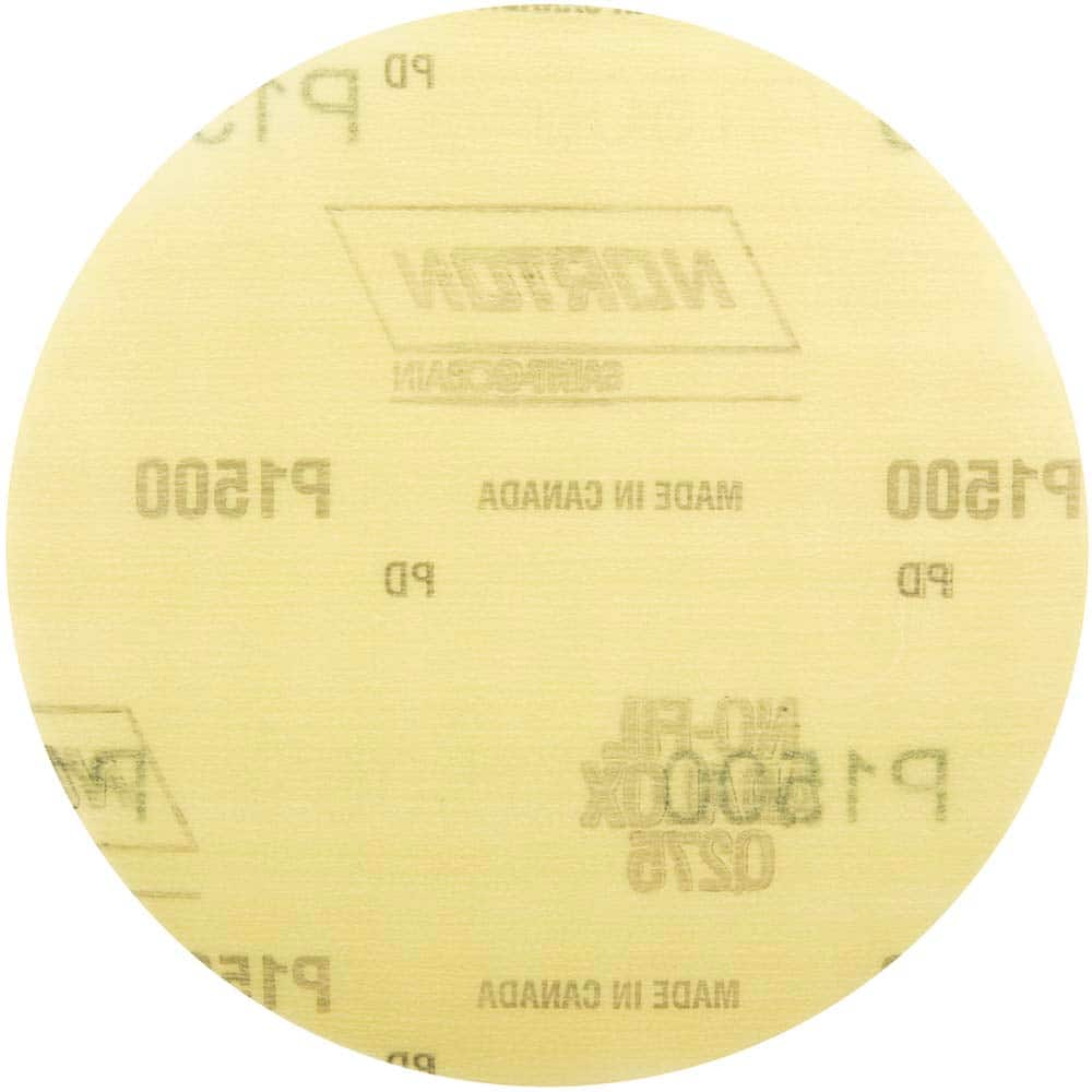 Norton - Hook & Loop Discs; Abrasive Type: Coated ; Disc Diameter (Inch): 6 ; Abrasive Material: Aluminum Oxide ; Grade: Ultra Fine ; Grit: 1,500 ; Series: Q275 - Exact Industrial Supply