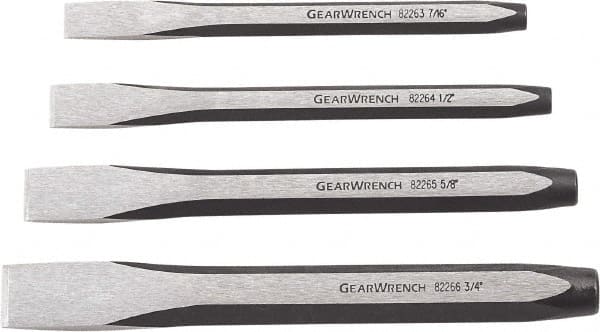 GearWrench - 4 Piece Cold Chisel Set - Sizes Included 7/16 to 3/4" - Americas Tooling