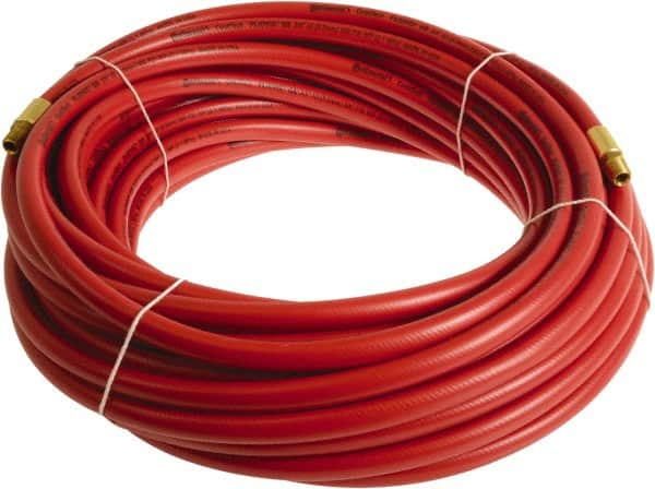 Continental ContiTech - 1/4" ID x 0.45" OD 15' Long Multipurpose Air Hose - MNPT x MNPT Ends, 300 Working psi, -10 to 158°F, 1/4" Fitting, Red - Americas Tooling