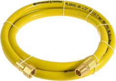 Continental ContiTech - 1/2" ID x 0.78" OD 75' Long Multipurpose Air Hose - MNPT x FNPT Ends, 300 Working psi, -10 to 158°F, 1/2" Fitting, Yellow - Americas Tooling