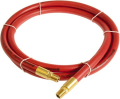 Continental ContiTech - 3/8" ID x 0.6" OD 5' Long Multipurpose Air Hose - MNPT x MNPT Ends, 300 Working psi, -10 to 158°F, 1/4" Fitting, Red - Americas Tooling