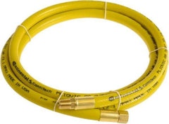 Continental ContiTech - 3/8" ID x 0.6" OD 15' Long Multipurpose Air Hose - MNPT x FNPT Ends, 300 Working psi, -10 to 158°F, 1/4" Fitting, Yellow - Americas Tooling