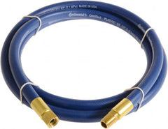 Continental ContiTech - 3/8" ID x 0.6" OD 5' Long Multipurpose Air Hose - MNPT x FNPT Ends, 300 Working psi, -10 to 158°F, 1/4" Fitting, Blue - Americas Tooling