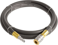 Continental ContiTech - 3/4" ID x 1.11" OD 15' Long Multipurpose Air Hose - Industrial Interchange Safety Coupler x Male Plug Ends, 250 Working psi, -10 to 158°F, 3/4" Fitting, Gray - Americas Tooling