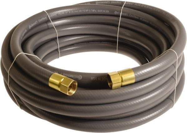 Continental ContiTech - 3/4" ID x 1.11" OD 15' Long Multipurpose Air Hose - FNPT x FNPT Ends, 250 Working psi, -10 to 158°F, 3/4" Fitting, Gray - Americas Tooling