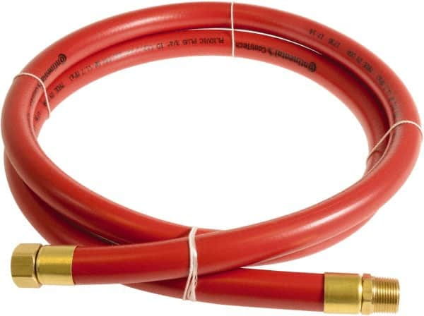 Continental ContiTech - 3/4" ID x 1.11" OD 10' Long Multipurpose Air Hose - MNPT x FNPT Ends, 250 Working psi, -10 to 158°F, 3/4" Fitting, Red - Americas Tooling