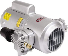 Gast - 3/4 hp, 4.7 CFM, 100 Max psi Piston Compressor Pump - 220 to 240/380 to 415 & 200 to 230/460 Volt, 15.8" Long x 11.38" Wide x 6.65" High - Americas Tooling