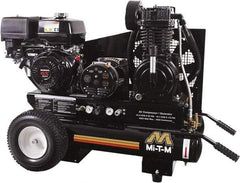 MI-T-M - 13.0 hp, 15.7 CFM, 175 Max psi, Air Compressor/Generator Combo Unit Portable Fuel Air Compressor - Honda GX390 OHV Engine, 16.4 CFM - Americas Tooling