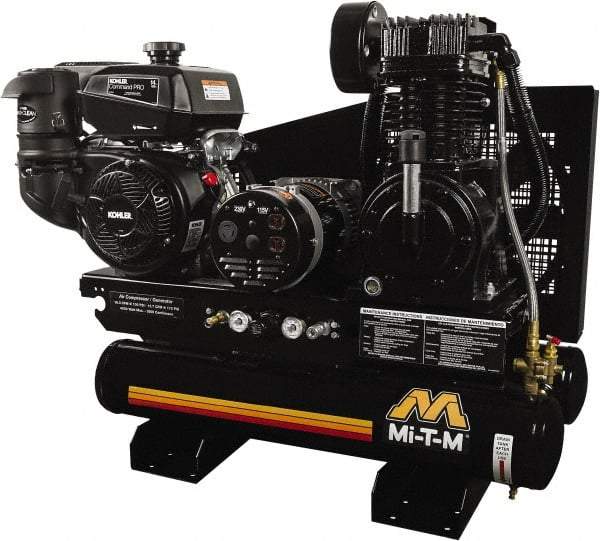 MI-T-M - Stationary Gas Air Compressors Horsepower: 14 Cubic Feet per Minute: 15.70 - Americas Tooling