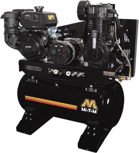 MI-T-M - Stationary Gas Air Compressors Horsepower: 14 Cubic Feet per Minute: 15.70 - Americas Tooling