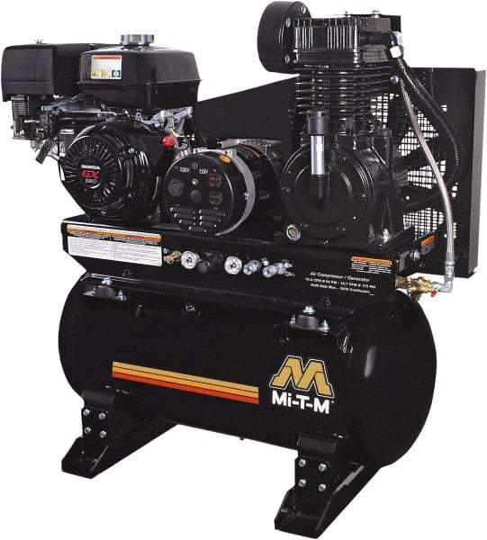 MI-T-M - Stationary Gas Air Compressors Horsepower: 13 Cubic Feet per Minute: 15.70 - Americas Tooling