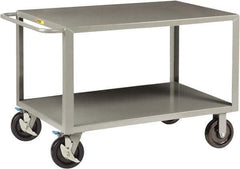 Little Giant - 5,000 Lb Capacity, 24" Wide x 54" Long x 36" High Shelf Cart - 2 Shelf, Steel, 4 Swivel Casters - Americas Tooling