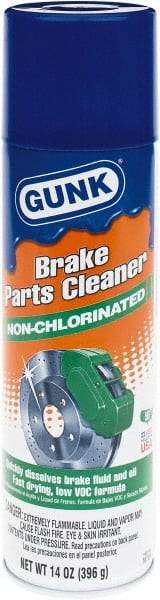 Gunk - Nonchlorinated Brake Parts Cleaner - 14 oz Aerosol Can with Straw - Americas Tooling