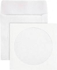 Quality Park - 1 Compartment, 5" Wide x 5" High x 1/4" Deep, CD/DVD Sleeves - Paper, White - Americas Tooling