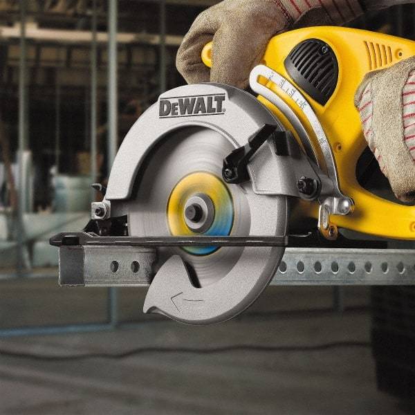 DeWALT - 7-1/4" Diam, 5/8" Arbor Hole Diam, 48 Tooth Wet & Dry Cut Saw Blade - High Speed Steel, Crosscut Action, Standard Round Arbor - Americas Tooling