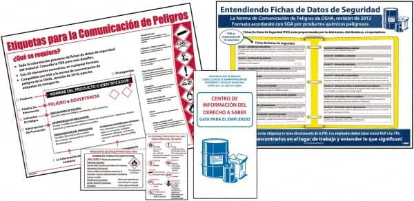 NMC - Not Applicable Hazmat, Spill Control & Right to Know Training Kit - English, Spanish, Includes Posters, Wallet Cards, Booklets - Americas Tooling