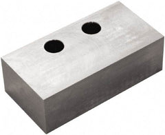 5th Axis - 6" Wide x 1.85" High x 3" Thick, Flat/No Step Vise Jaw - Soft, Aluminum, Manual Jaw, Compatible with V6105 Vises - Americas Tooling