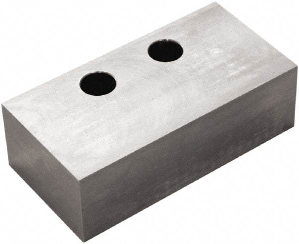 5th Axis - 6" Wide x 1.85" High x 3" Thick, Flat/No Step Vise Jaw - Soft, Steel, Manual Jaw, Compatible with V6105 Vises - Americas Tooling
