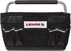 Lenox - 23 Pocket Black Ballistic Nylon Tool Bag - 19" Wide x 10" Deep x 12" High - Americas Tooling