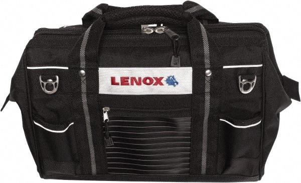 Lenox - 19 Pocket Black Ballistic Polyester Tool Bag - 16" Wide x 10-1/2" Deep x 10-1/2" High - Americas Tooling