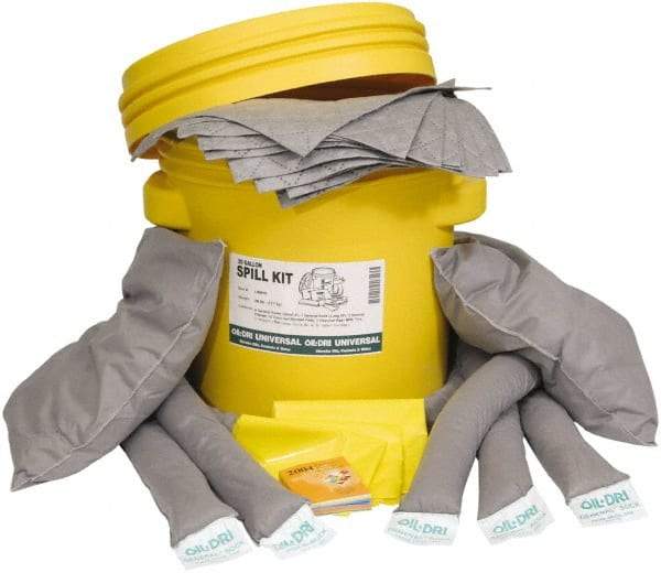 Oil-Dri - 20 Gal Capacity Universal Spill Kit - 20 Gal Plastic Overpack Container - Americas Tooling