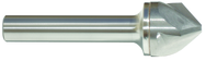 1" Size-1/2" Shank-100° Carbide-Bright 3 Flute Machine Countersink - Americas Tooling