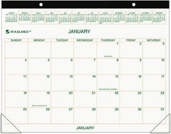 AT-A-GLANCE - 24 Sheet, 22 x 17", Desk Pad - Brown & Green - Americas Tooling