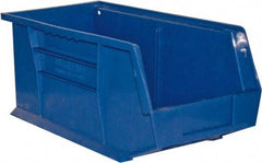 Durham - 14-5/8" Deep, Blue Plastic Hang and Stack Bins - 7" High x 8-1/4" Wide x 14-5/8" Long - Americas Tooling