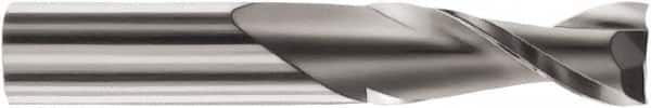 SGS - 1/4" Cutting Diam x 3/4" Length of Cut, 2 Flute, Upcut Spiral Router Bit - Uncoated, Right Hand Cut, Solid Carbide, 2-1/2" OAL x 1/4" Shank Diam, Square End - Americas Tooling