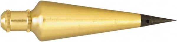 Johnson Level & Tool - 4-3/8 Inch Long, 1-1/8 Inch Diameter Brass Plumb Bob - 12 Ounce, Has Replacable Tip - Americas Tooling