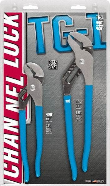 Channellock - 2 Piece Tongue & Groove Plier Set - Comes in Display Card - Americas Tooling