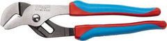 Channellock - 9-7/16" OAL, 1-1/2" Max Capacity, 1mm Jaw Length x 0.47" Jaw Width, 5 Position Tongue & Groove Pliers - Straight Straight Jaws, Straight Head, Plastisol Handles - Americas Tooling