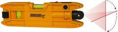 Johnson Level & Tool - 1 Beam 100' Max Range Torpedo - Red Beam, 3/8" at 50' Accuracy, 7" Long x 2" Wide x 51/64" High, Battery Included - Americas Tooling