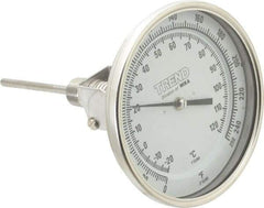 Wika - 4 Inch Long Stem, 5 Inch Dial Diameter, Stainless Steel, Adjustable Angle Bi-Metal Thermometer - -20 to 120°C, 1% Accuracy - Americas Tooling