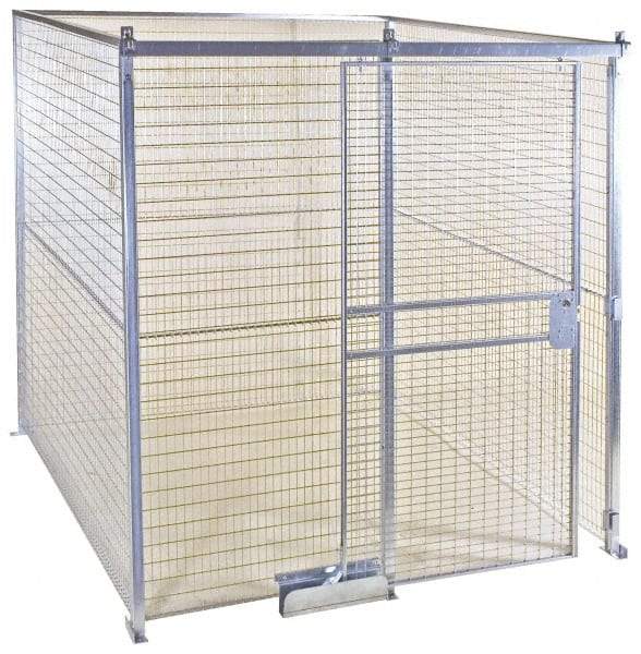 Folding Guard - 8' Wide x 2' High, Temporary Structure Galvanized Welded Wire Panel - 8' x 2' Panel - Americas Tooling