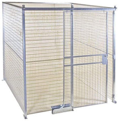 Folding Guard - 8' Wide x 4' High, Temporary Structure Galvanized Welded Wire Panel - 8' x 4' Panel - Americas Tooling