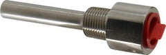 Alloy Engineering - 4 Inch Overall Length, 1/2 Inch Thread, 304 Stainless Steel Standard Thermowell - 2-1/2 Inch Insertion Length - Americas Tooling