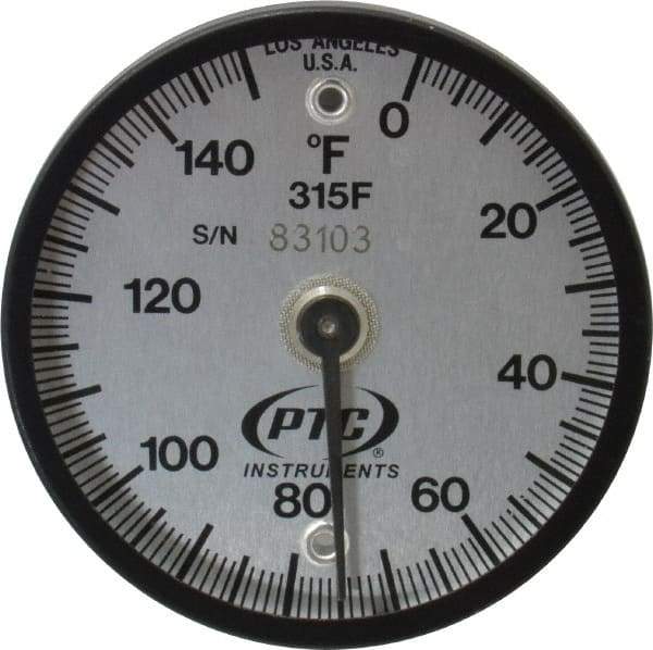 PTC Instruments - 150°F, 2 Inch Dial Diameter, Dual Magnet Mount Thermometer - 1° Division Graduation - Americas Tooling