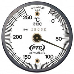 PTC Instruments - -20 to 200°C, 2 Inch Dial Diameter, Dual Magnet Mount Thermometer - 2° Division Graduation - Americas Tooling