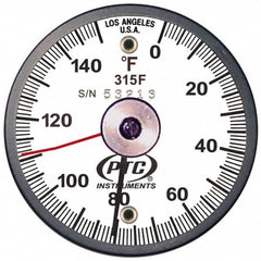 PTC Instruments - 150°F, 2 Inch Dial Diameter, Dual Magnet Mount Thermometer - 1° Division Graduation - Americas Tooling