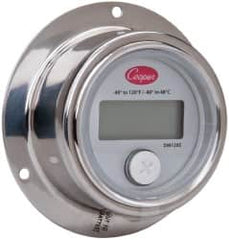 Cooper - -40 to 120°F Back Flange Panel Meter - 4-Digit LCD Display - Americas Tooling