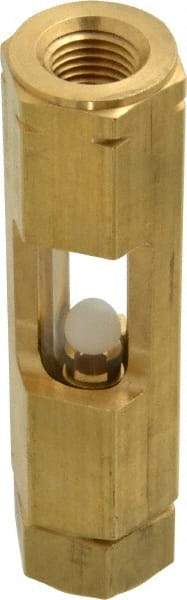 LDI Industries - 1/4" Thread, 3-9/16" OAL, Inline Sight Glass & Flow Sight - 435 Max psi, 1/4-18 Thread - Americas Tooling