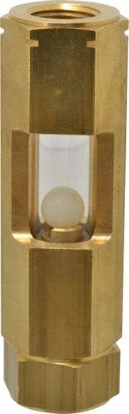 LDI Industries - 1/2" Thread, 4-5/8" OAL, Inline Sight Glass & Flow Sight - 380 Max psi, 1/2-14 Thread - Americas Tooling