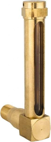 LDI Industries - 2-3/4 Inch Long Sight, 1/4 Inch Thread Size, Buna-N Seal Long Elbow, Vented Oil-Level Indicators and Gauge - 3-7/8 Inch Length to Center of Base - Americas Tooling