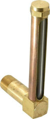 LDI Industries - 4-1/4 Inch Long Sight, 1/2 Inch Thread Size, Buna-N Seal Long Elbow, Vented Oil-Level Indicators and Gauge - 5-7/16 Inch Length to Center of Base - Americas Tooling